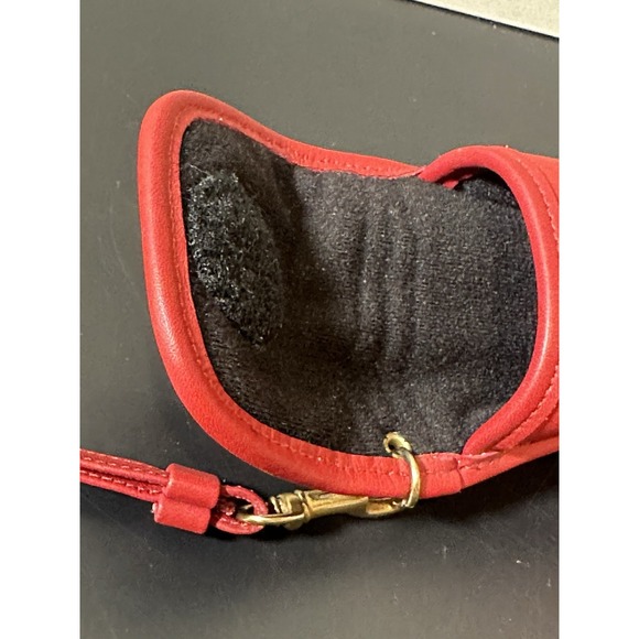 Vintage Coach USA Olympic Red Leather Phone Case Wristlet /wallet - Picture 8 of 8